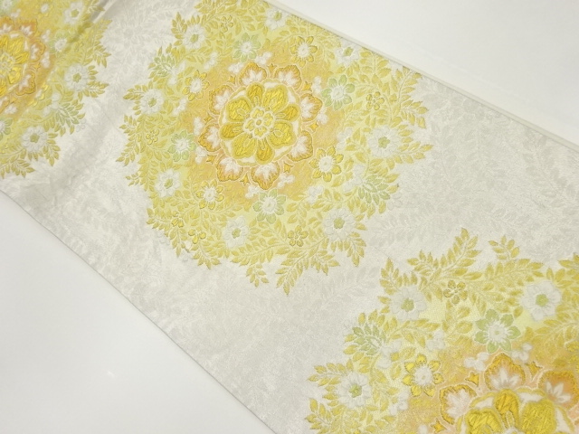 華紋模様織出し袋帯